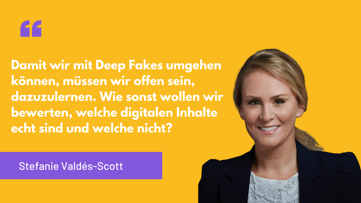 Stefanie Valdés-Scott ist Head of Government Relations Central Europe bei Adobe. Foto: © Laurence Chaperon